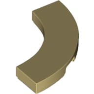 Tile 3 x 3 Curved, Macaroni