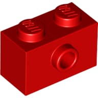 Brick Special 1 x 2 with 1 Center Stud on 1 Side, Bottom Stud Holder