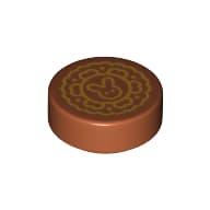 Tile Round 1 x 1 with Gold Moon Pie Print