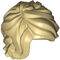 Hair Tousled Mid-Length with Side Part