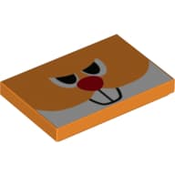 Tile 2 x 3 with Squirrel, Red Nose print