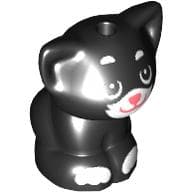 Animal, Cat, Kitten Sitting with White Fur, Coral Nose print (Shadow)