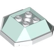 Wedge Sloped 4 x 4 with White Underside Pattern (Koopa Troopa Shell)