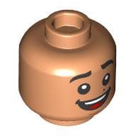 Minifig Head Miguel Rivera, Beauty Mark, Lopsided Smile/Open Mouth Smile print
