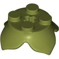 Plant, Leaves, Round 2 x 2 x 2/3 with + Axle Hole and 4 Leaf Extensions