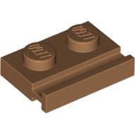 Plate Special 1 x 2 with Door Rail