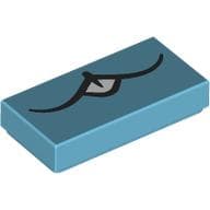 Tile 1 x 2 with Rabbit Mouth print