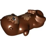 Animal, Otter, Lying/Floating with Nougat Fur, Face print