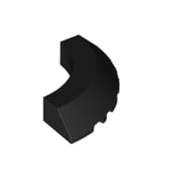 Brick Round Corner 5 x 5 x 1 Slope, Bottom Cut Outs, No Studs, Flat Top