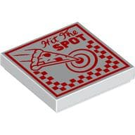 Tile 2 x 2 with Red Pizza Box, 'Hit The SPOT' print