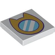 Tile 2 x 2 with Cat-Shaped Mirror print