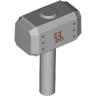 Tool Hammer / Sledgehammer with Copper Runes, Rivets print