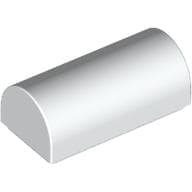 Brick Curved 1 x 2 x 2/3 Double Curved Top, No Studs