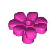 Plant, Flower, Minifig Accessory with 7 Thick Petals and Pin, Center Ring