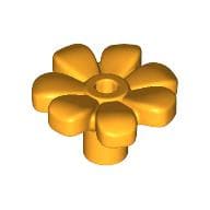 Plant, Flower, Minifig Accessory with 7 Thick Petals and Pin, Center Ring
