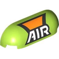 Brick Curved 1 x 4 x 1 Rounded Ends with White 'AIR' print