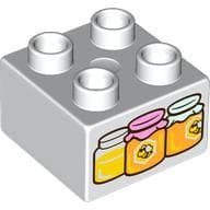 Duplo Brick 2 x 2, Jars of Honey Print