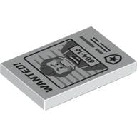 Tile 2 x 3, Wanted Poster with 'WANTED' and '604-16' Print