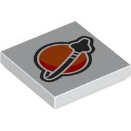 Tile 2 x 2 with Modern Classic Space Logo print