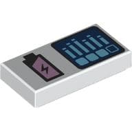Tile 1 x 2 with Battery, Graph print