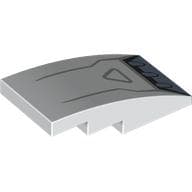 Slope Curved 4 x 2 No Studs with Sand Blue Engine Intake print