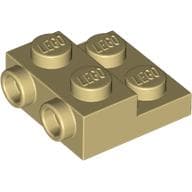 Plate Special 2 x 2 x 2/3 with Two Studs On Side and Two Raised - Updated Version