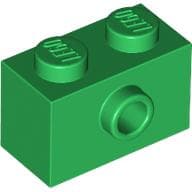 Brick Special 1 x 2 with 1 Center Stud on 1 Side, Bottom Stud Holder
