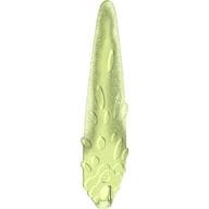 Flame / Vapor Trail 3 x 14 with Axle Hole and Yellowish Green Marbled Center Pattern