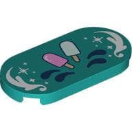 Tile Round 2 x 4, Popcicles Print