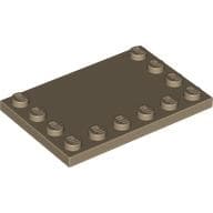 Plate Special 4 x 6 with Studs on 3 Edges