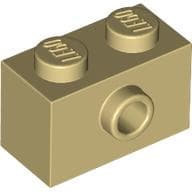 Brick Special 1 x 2 with 1 Center Stud on 1 Side, Bottom Stud Holder