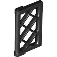 Window 1 x 2 x 3 Pane Latticed with Thick Corner Tabs