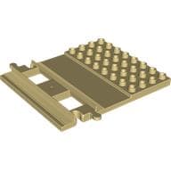 Duplo Train Track, Straight with 4 x 8 Plate on Side