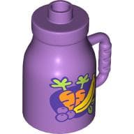 Duplo Milk Bottle with Handle and Vegetables print