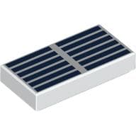 Tile 1 x 2 with Dark Blue Lines / Solar Panels print