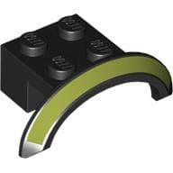 Wheel Arch, Mudguard 4 x 2 1/2 x 1 with Olive Green Stripe print