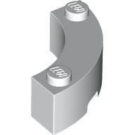 Brick Round Corner 3 x 3 Macaroni with 2 Studs