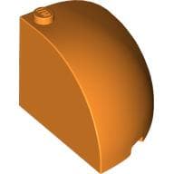 Brick Round Corner 4 x 4 x 3 Quarter Dome Top