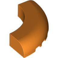 Brick Round Corner 5 x 5 x 1 Curved, Bottom Cut Outs, No Studs, 7 Bottom Tubes