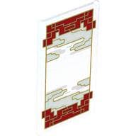 Glass for Window 1 x 4 x 6 with Asian Gold/Red Decoration print