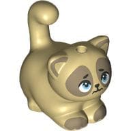 Animal, Cat, Chubby with Dark Tan Face, Toes, Bright Light Blue Eyes print