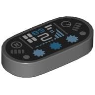 Tile Round 1 x 2 with Racing Steering Controls print