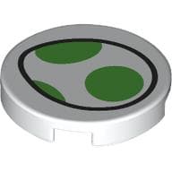 Tile Round 2 x 2 with Yoshi Egg print