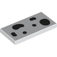 Tile 2 x 4 with Black Dalmatian Spots print