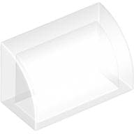 Brick Curved 1 x 2 x 1 No Studs, No Bottom Stud Holder