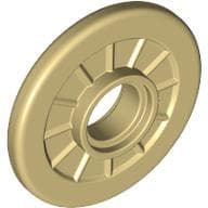 Wheel Wheelchair with Fixed Tan Hard Rubber Tire Pattern, with Pin Hole