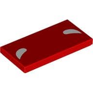 Tile 2 x 4 with White Eyebrows print