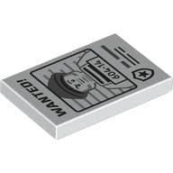 Tile 2 x 3 with Wanted Poster, '604-14' print