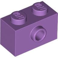 Brick Special 1 x 2 with 1 Center Stud on 1 Side, Bottom Stud Holder