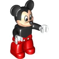 Duplo Figure Mickey Mouse with Nougat Face, Red Legs, White Buttons print